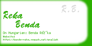 reka benda business card